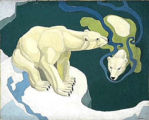 Artist Raymond Sheppard: Polar Bears, circa 1934