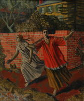 Artist Charles Mahoney: Fleeing figures, mid 1920s