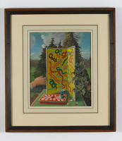 Artist Charles Mahoney: Still life with Snakes and Ladders board