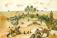 Artist David Evans: Manoeuvres, circa 1980