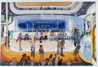 Artist David Evans: Cafeteria, 1975
